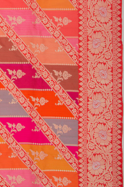 Banarasi Silk Rangkat Red Saree