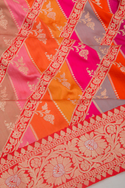 Banarasi Silk Rangkat Red Saree