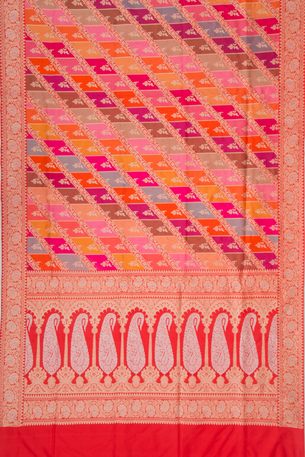 Banarasi Silk Rangkat Red Saree