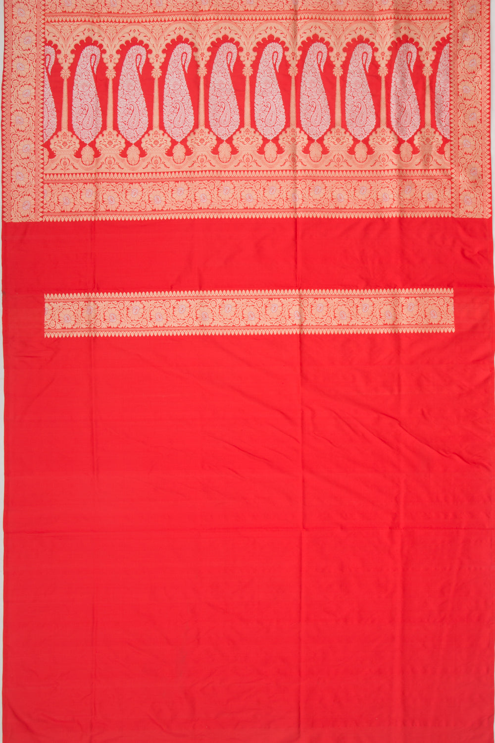 Banarasi Silk Rangkat Red Saree