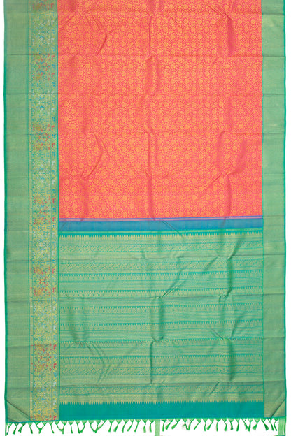 Kanchipuram Silk Brocade Pink Saree