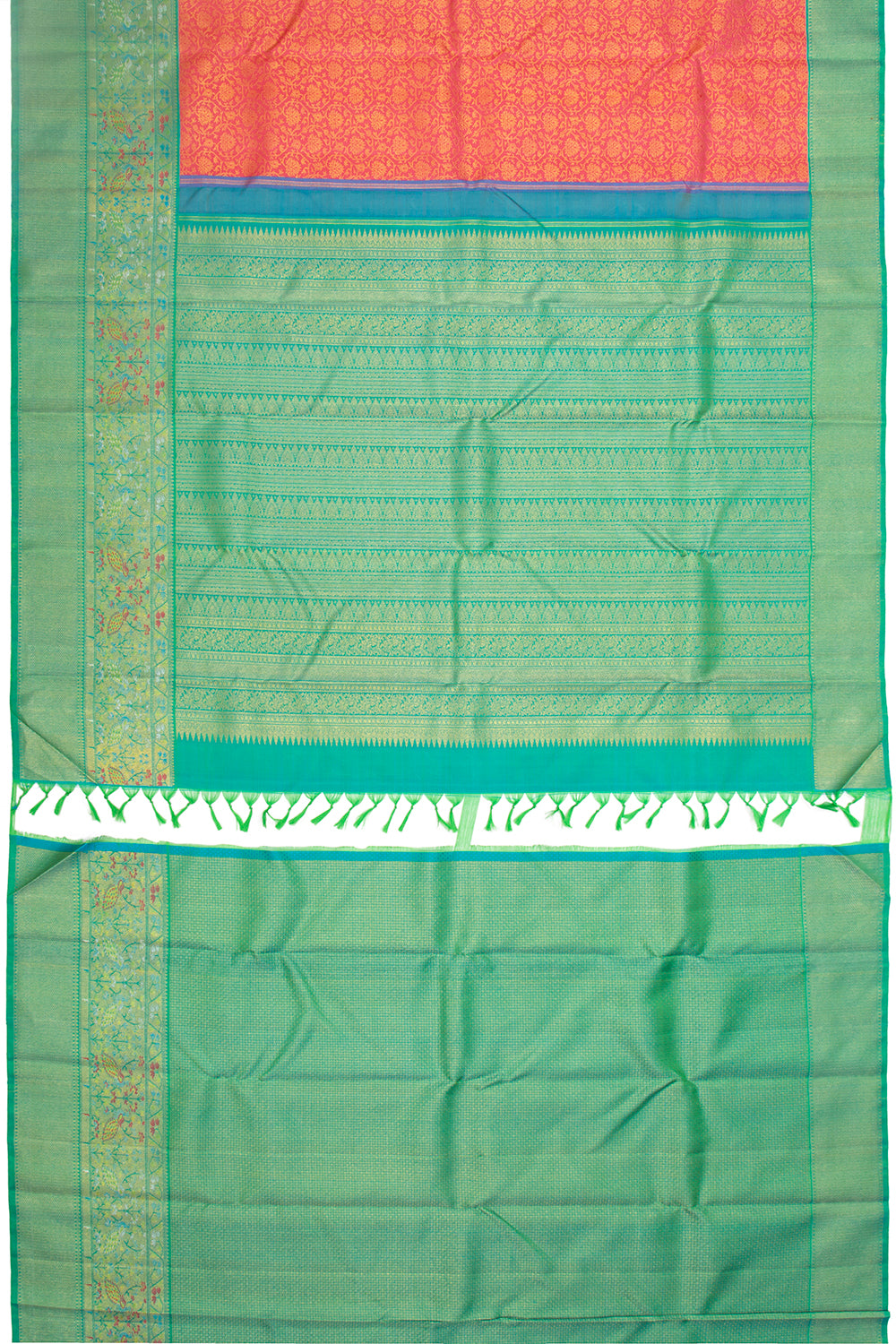 Kanchipuram Silk Brocade Pink Saree