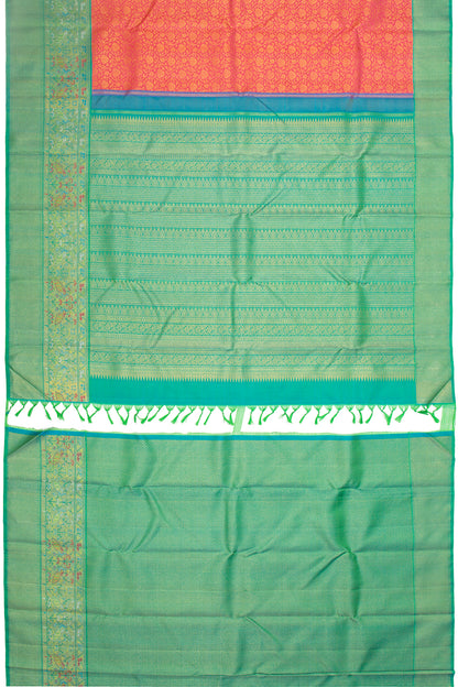 Kanchipuram Silk Brocade Pink Saree