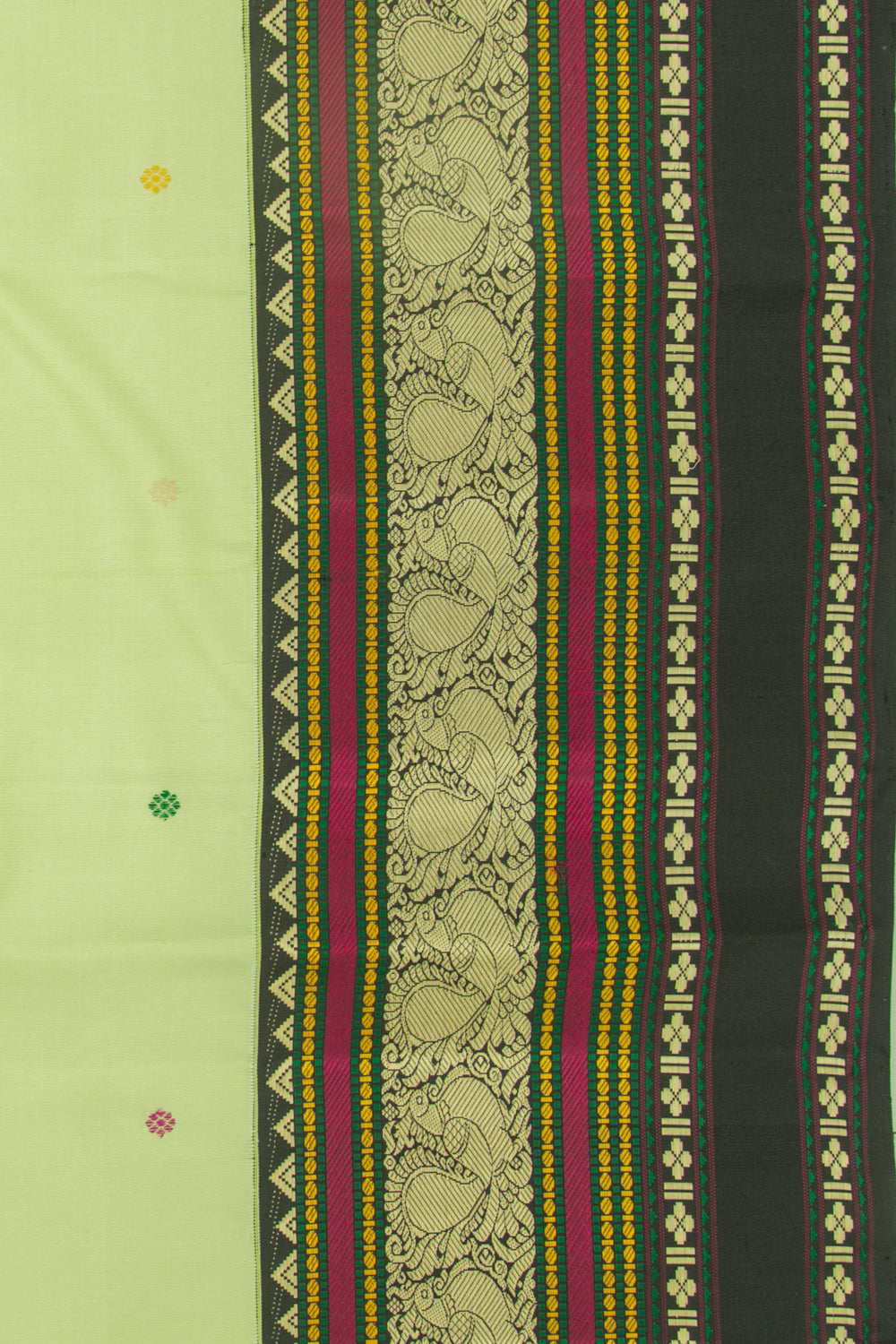 Kanchipuram Silk Butta Pista Green Saree