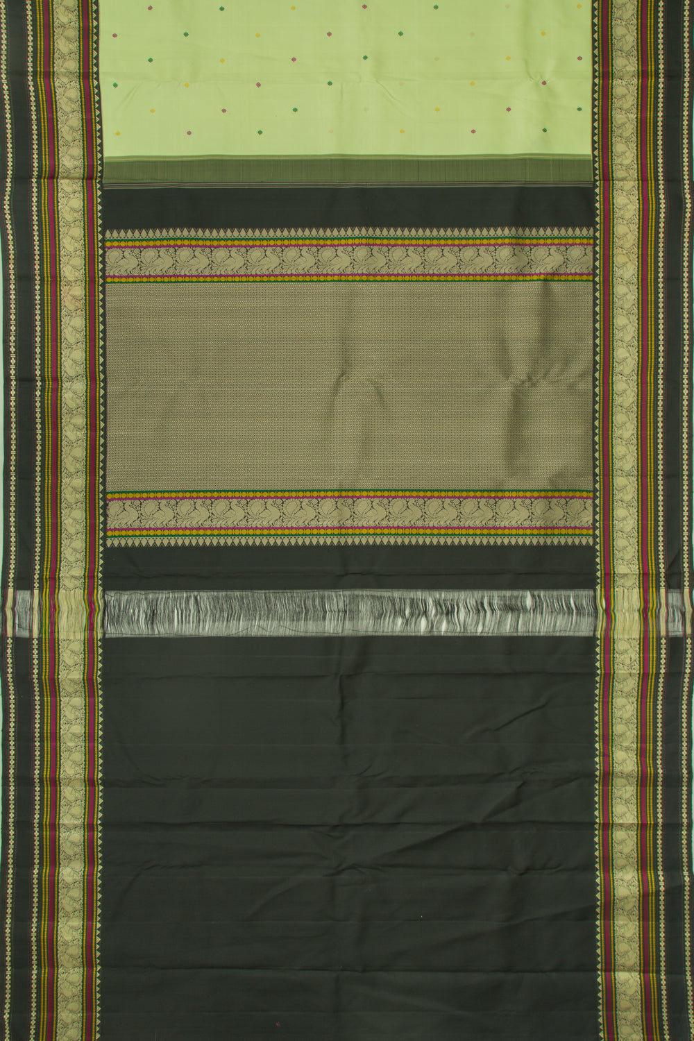 Kanchipuram Silk Butta Pista Green Saree