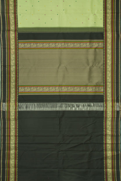 Kanchipuram Silk Butta Pista Green Saree