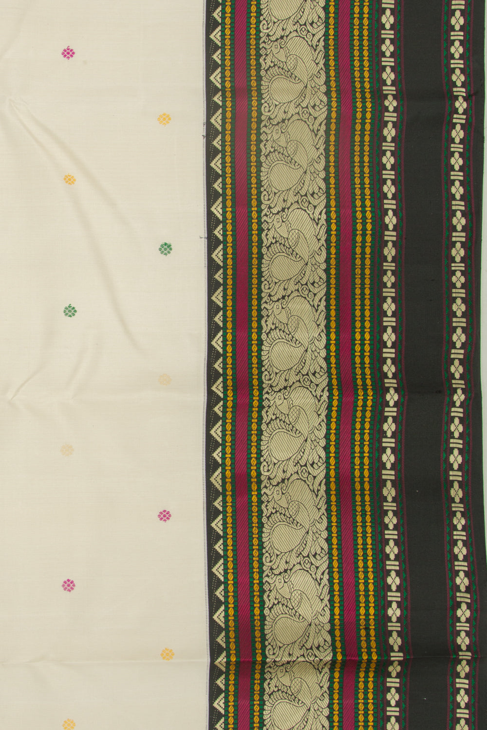 Kanchipuram Silk Butta Off White Saree