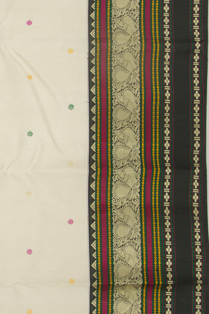 Kanchipuram Silk Butta Off White Saree