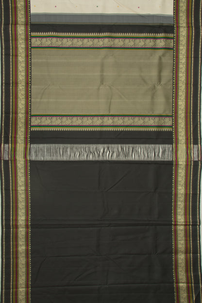 Kanchipuram Silk Butta Off White Saree
