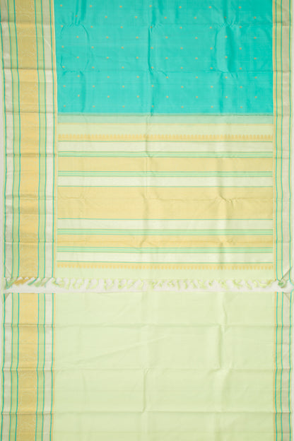 Kanchipuram Silk Butta Sea Green Saree DM