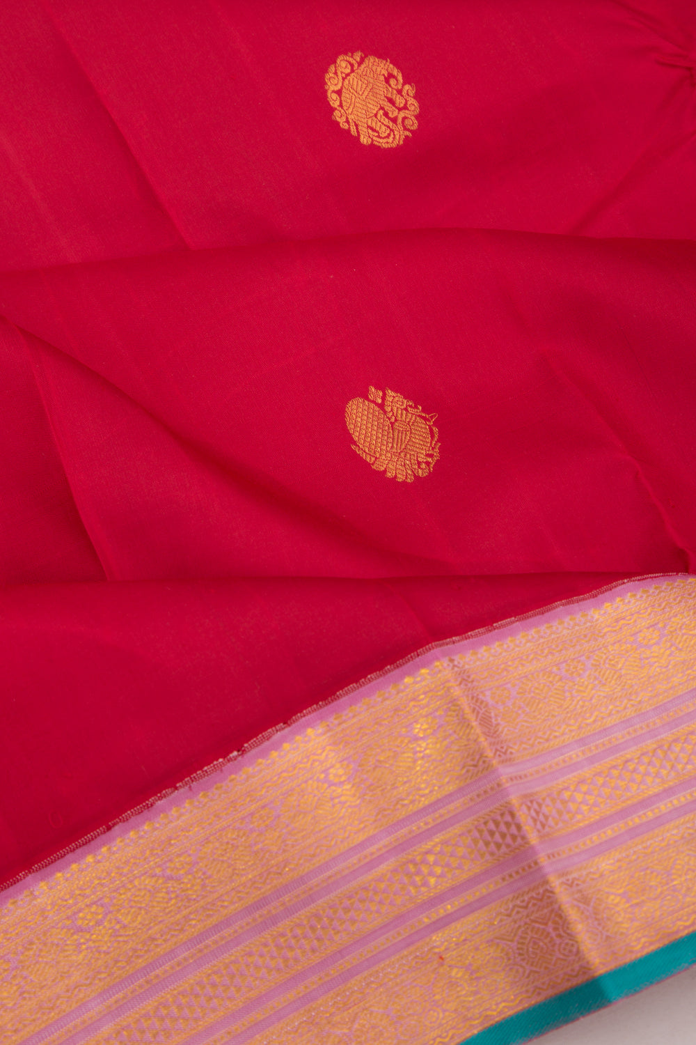 Kanchipuram Silk Butta Red Saree