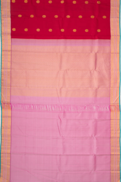 Kanchipuram Silk Butta Red Saree