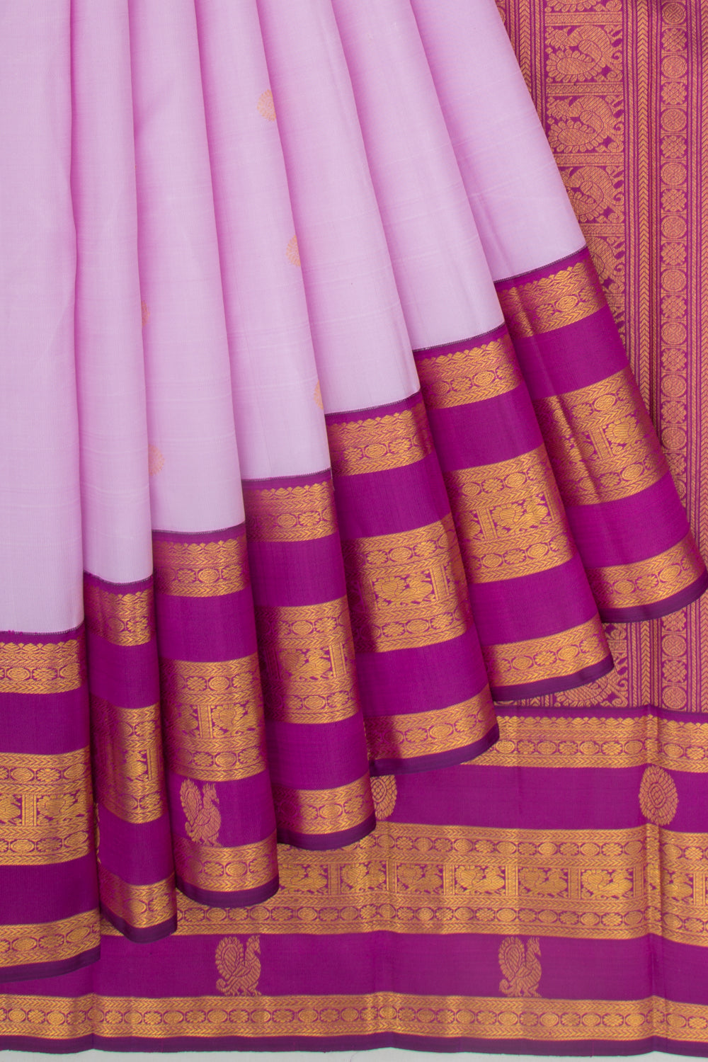 Kanchipuram Silk Butta Lavender Saree