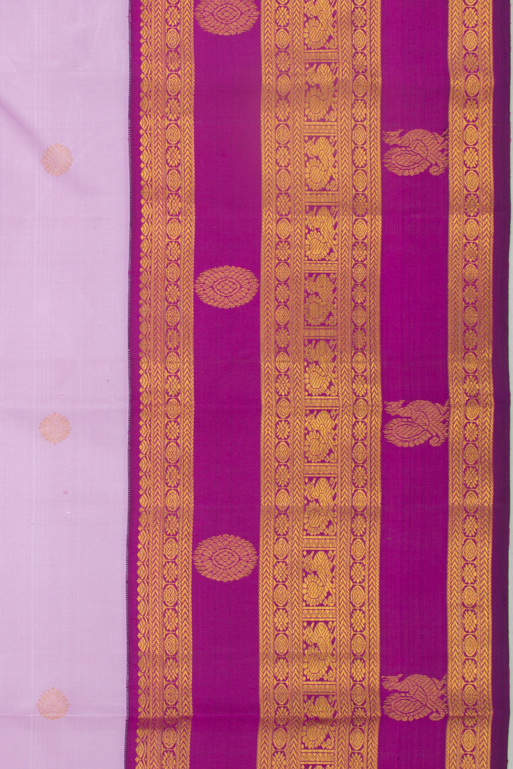 Kanchipuram Silk Butta Lavender Saree