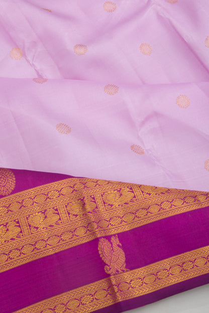 Kanchipuram Silk Butta Lavender Saree