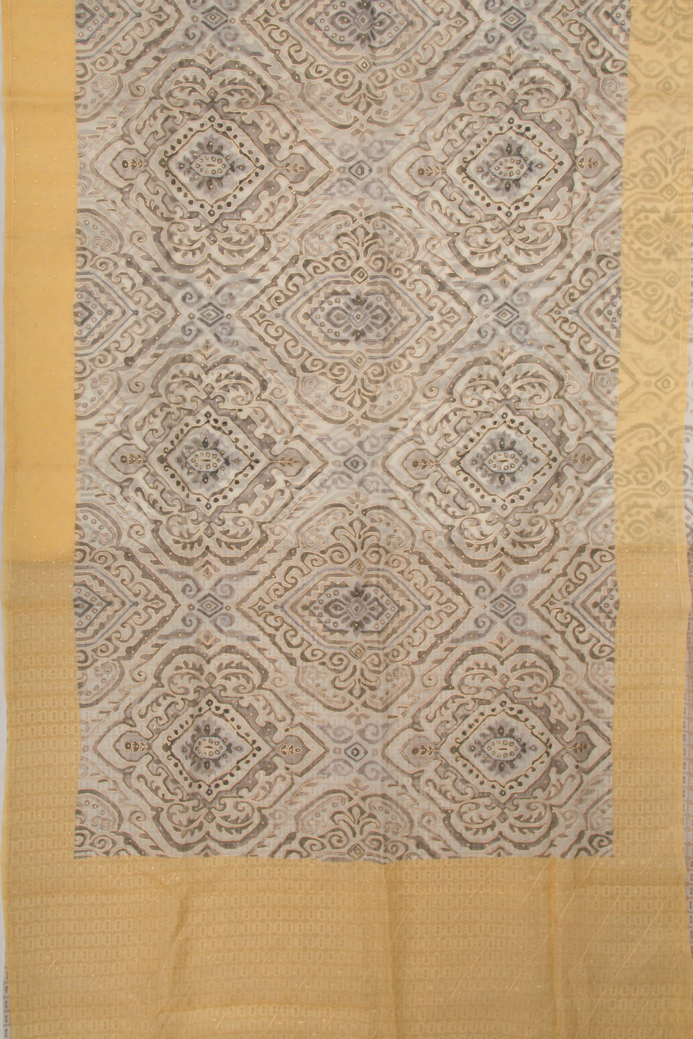Organza Printed Cream Saree