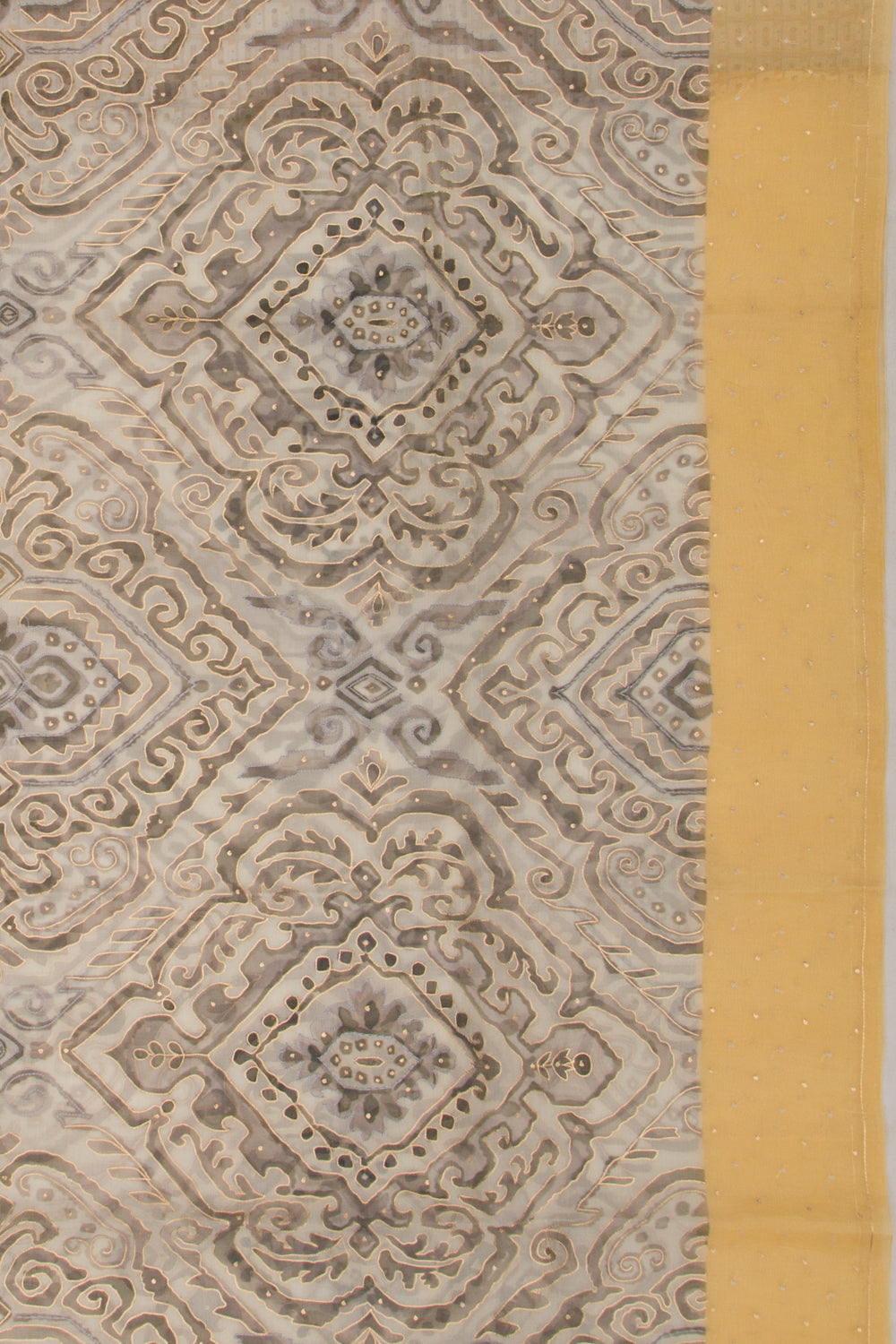 Organza Printed Cream Saree