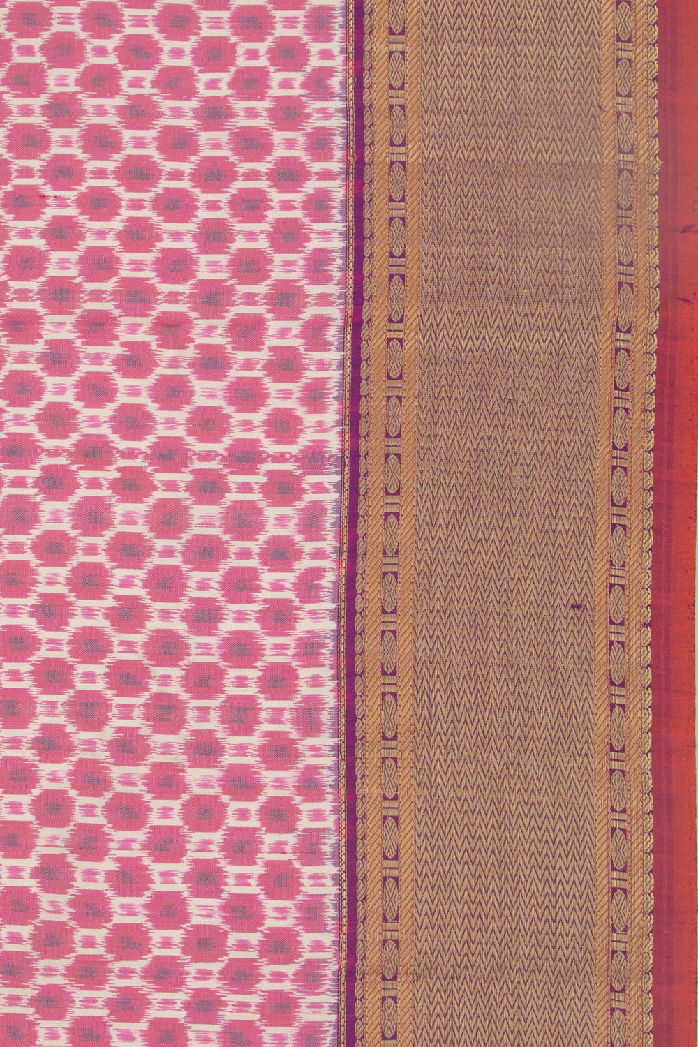 Kanchipuram Silk Ikat Pink Saree