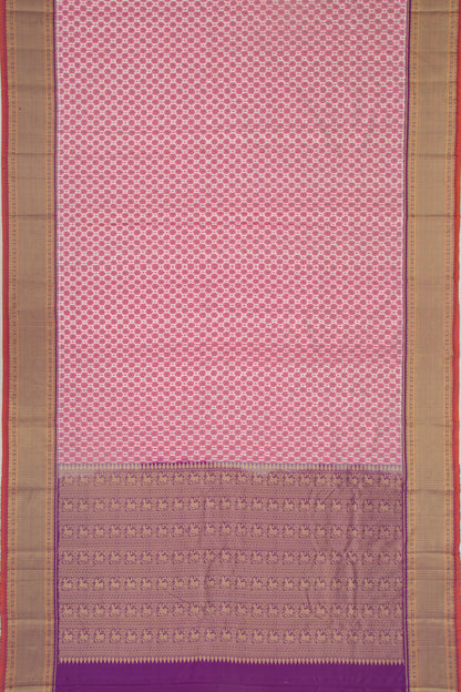 Kanchipuram Silk Ikat Pink Saree