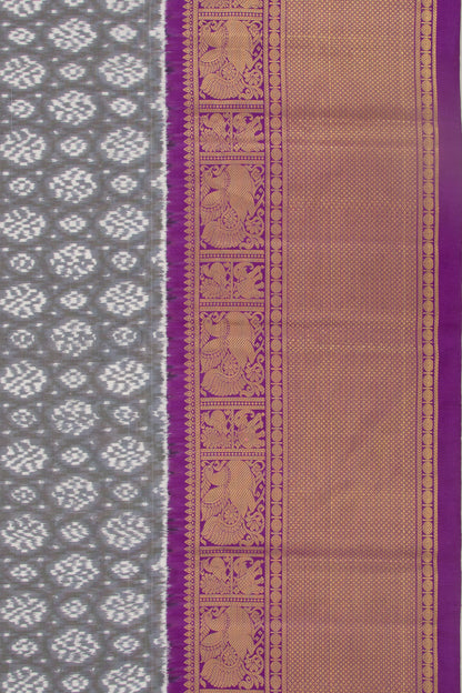 Kanchipuram Silk Ikat Grey Saree