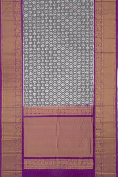 Kanchipuram Silk Ikat Grey Saree