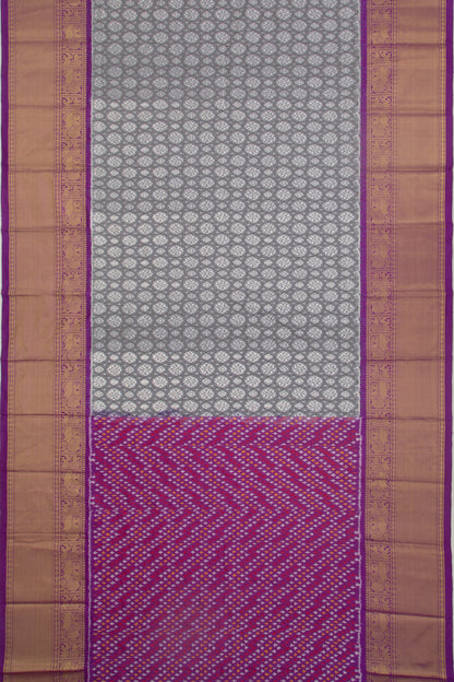 Kanchipuram Silk Ikat Grey Saree