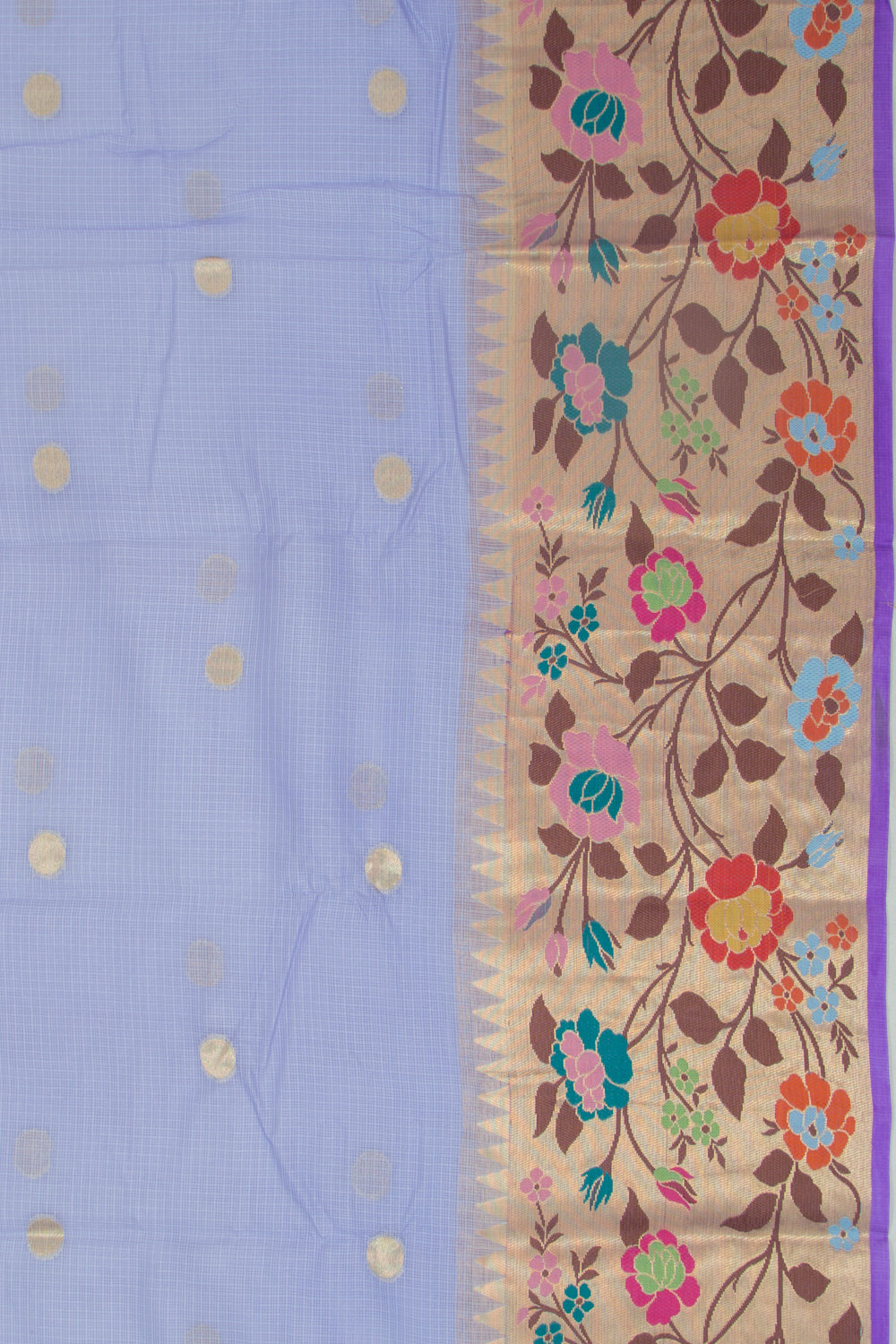 Kota Soft Silk Butta Polka Dot Butta Pastel Blue Saree