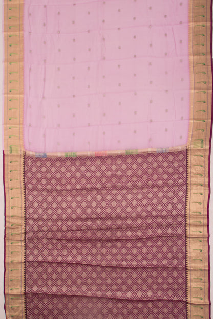 Kota Soft Silk Butta Lavender Saree