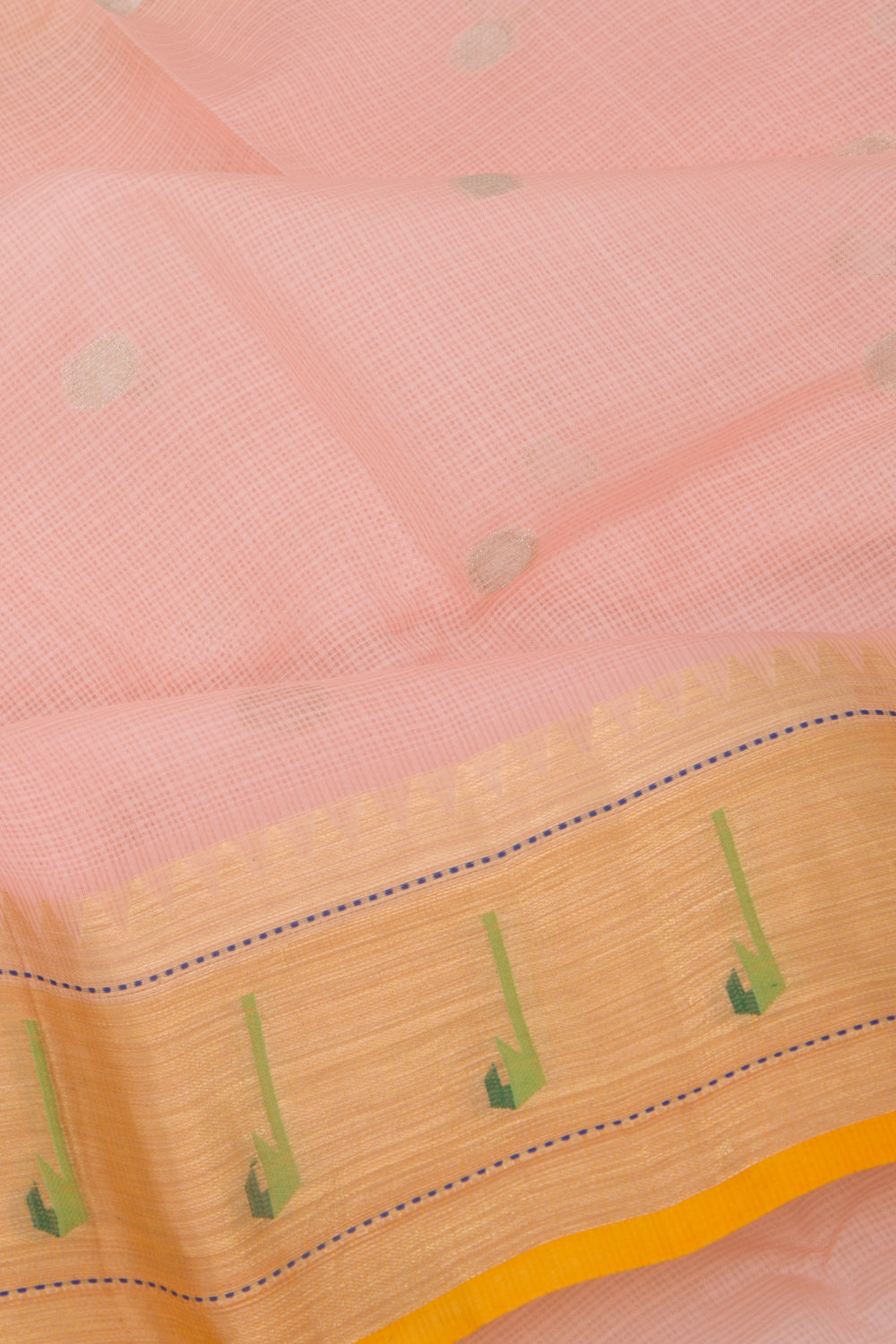 Kota Soft Silk Butta Peach Saree