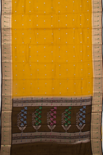 Kota Soft Silk Butta Mustard Yellow Saree