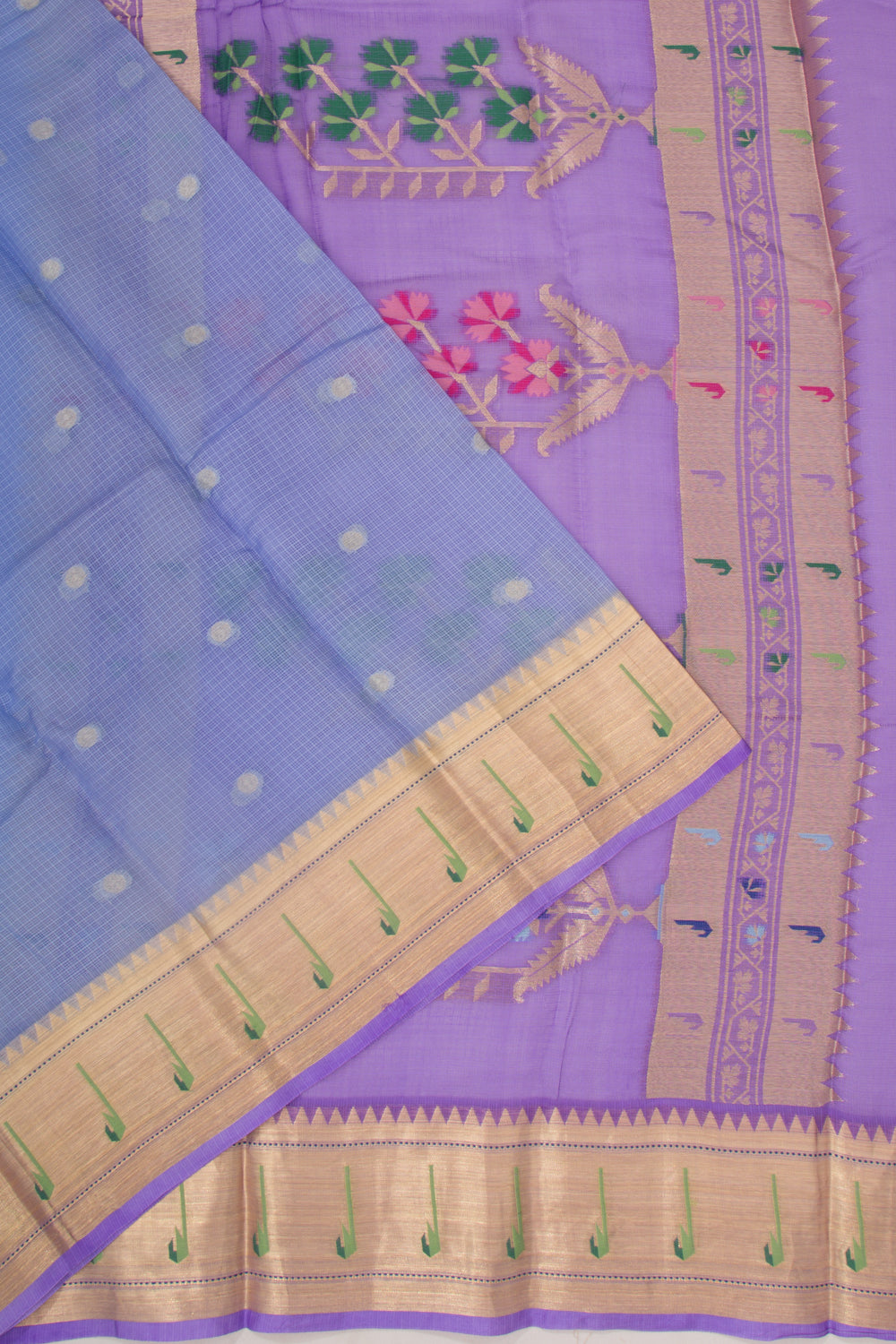 Kota Soft Silk Butta Pastel Blue Saree
