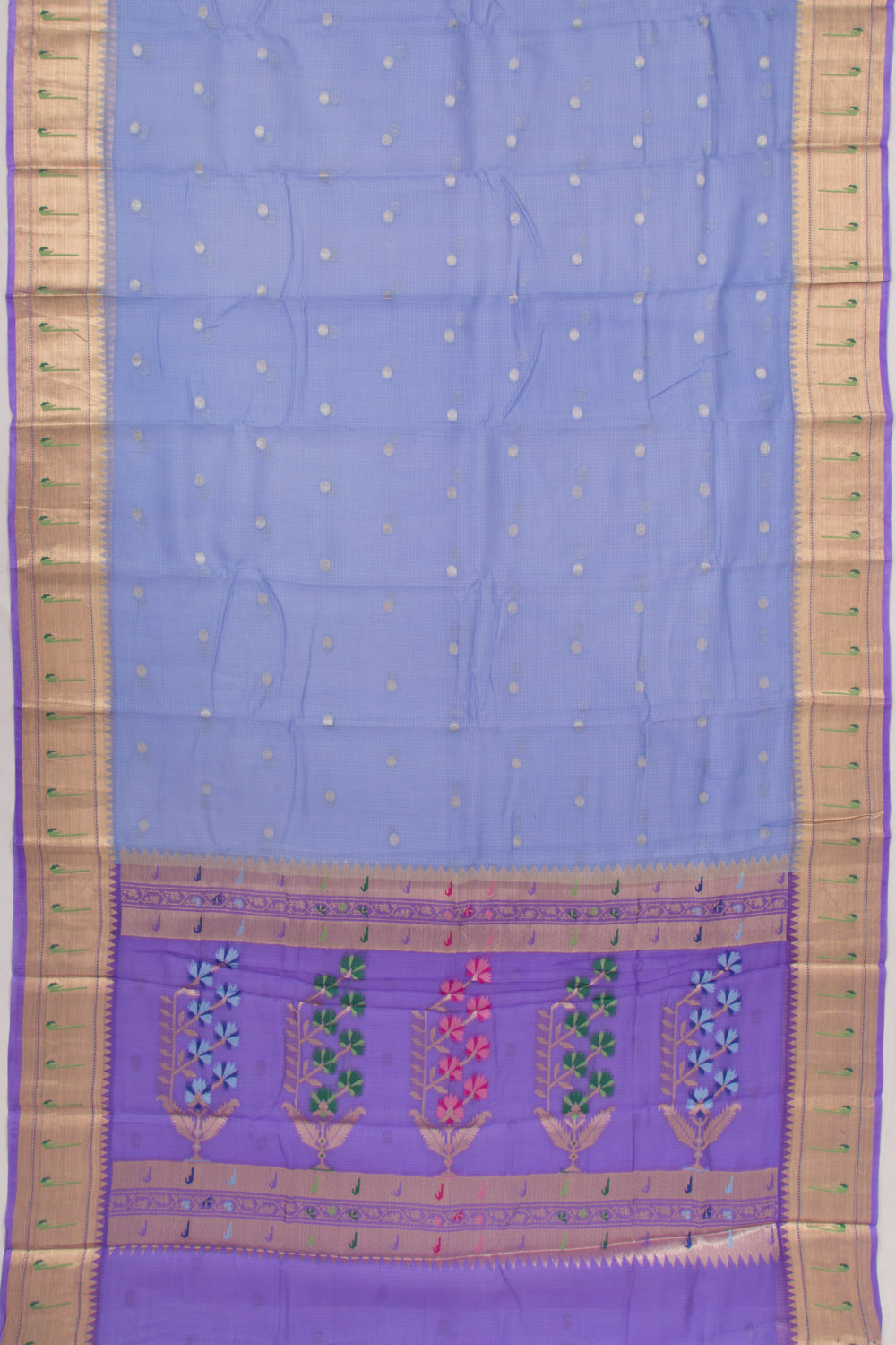 Kota Soft Silk Butta Pastel Blue Saree