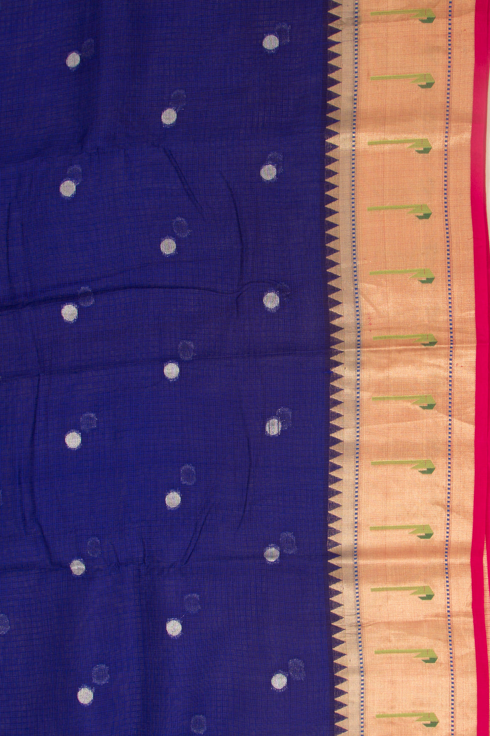 Kota Soft Silk Butta Dark Blue Saree