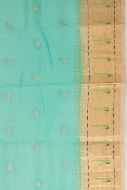 Kota Soft Silk Butta Sea Green Saree
