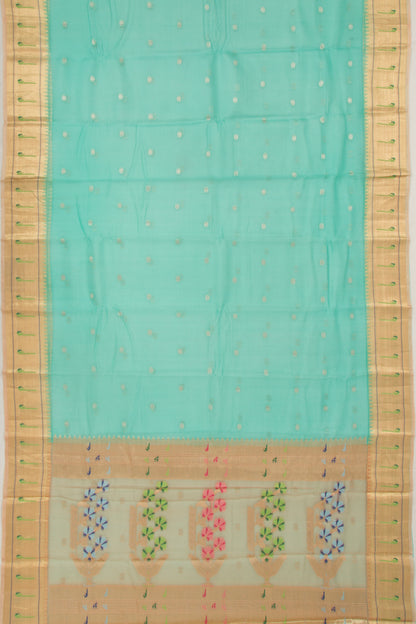 Kota Soft Silk Butta Sea Green Saree