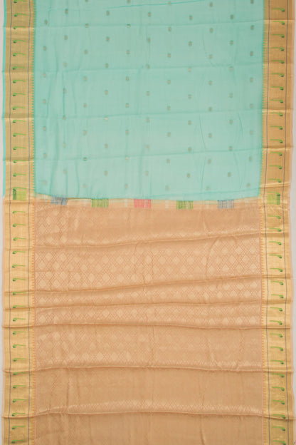 Kota Soft Silk Butta Sea Green Saree