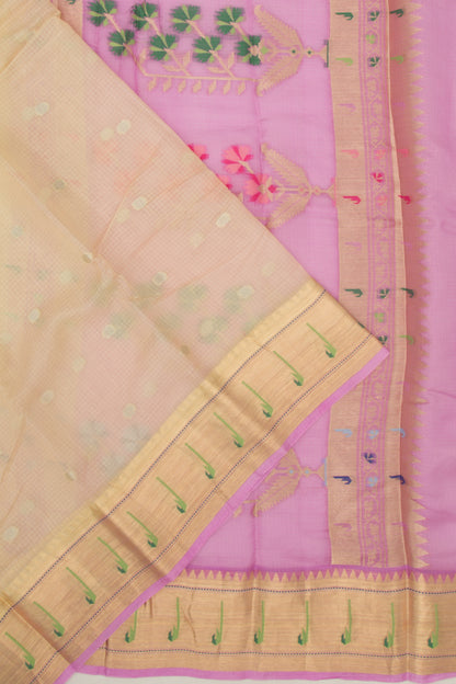 Kota Soft Silk Butta Cream Saree