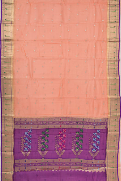 Kota Soft Silk Butta Pastel Orange Saree