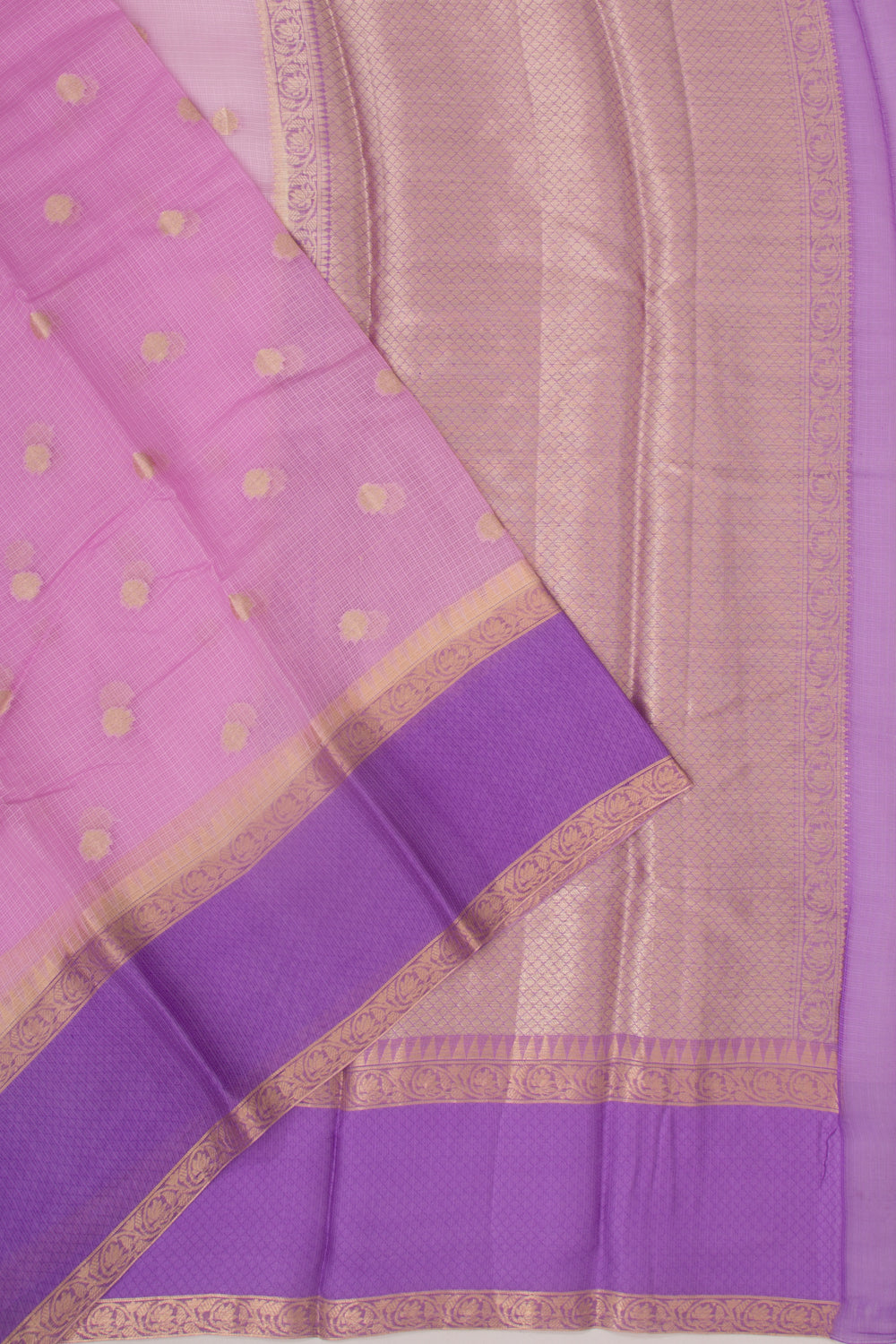 Kota Soft Silk Butta Lavender Saree