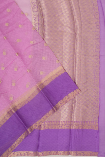 Kota Soft Silk Butta Lavender Saree