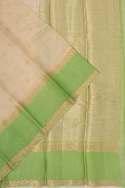 Kota Soft Silk Butta Cream Saree
