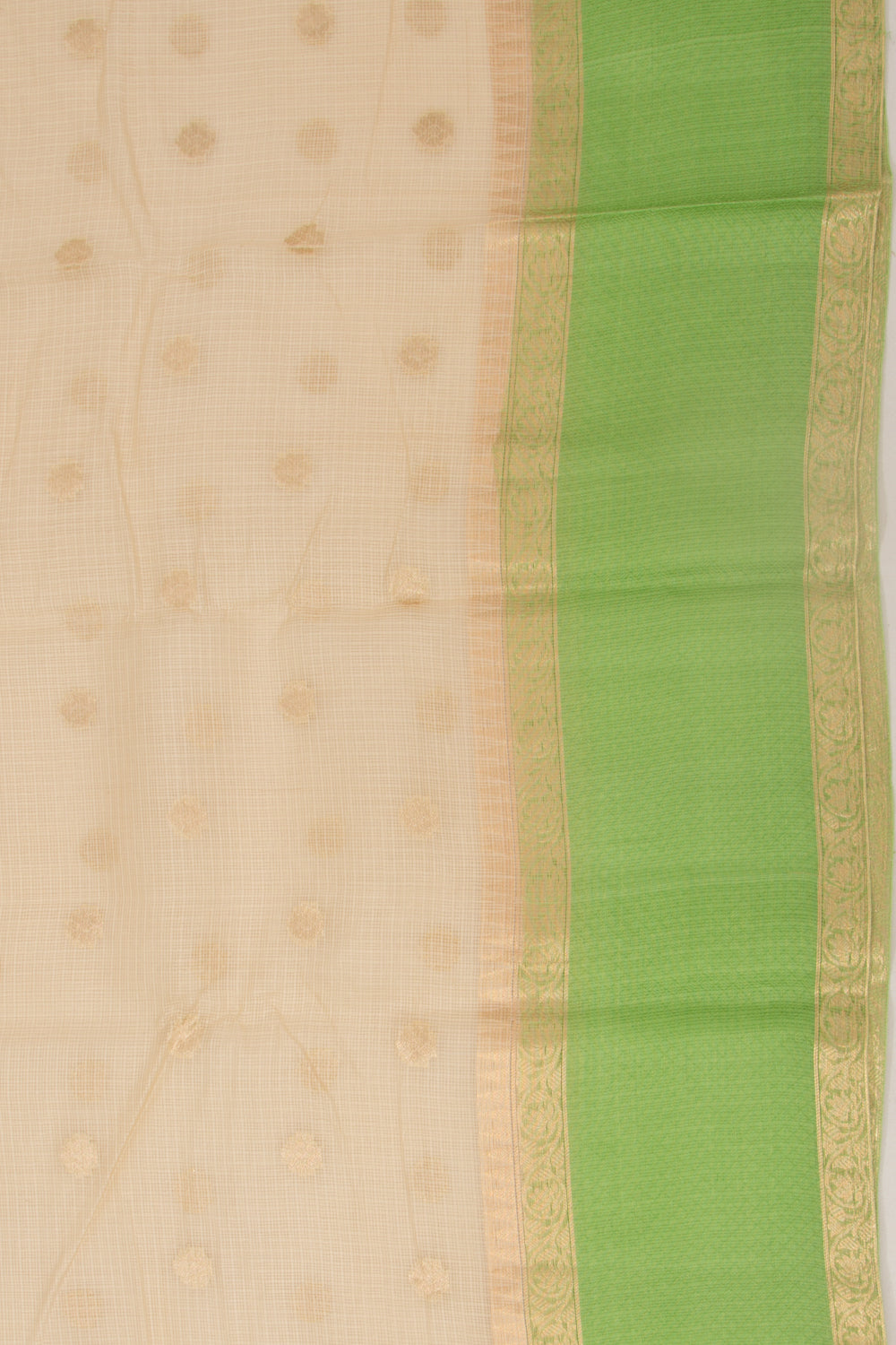Kota Soft Silk Butta Cream Saree