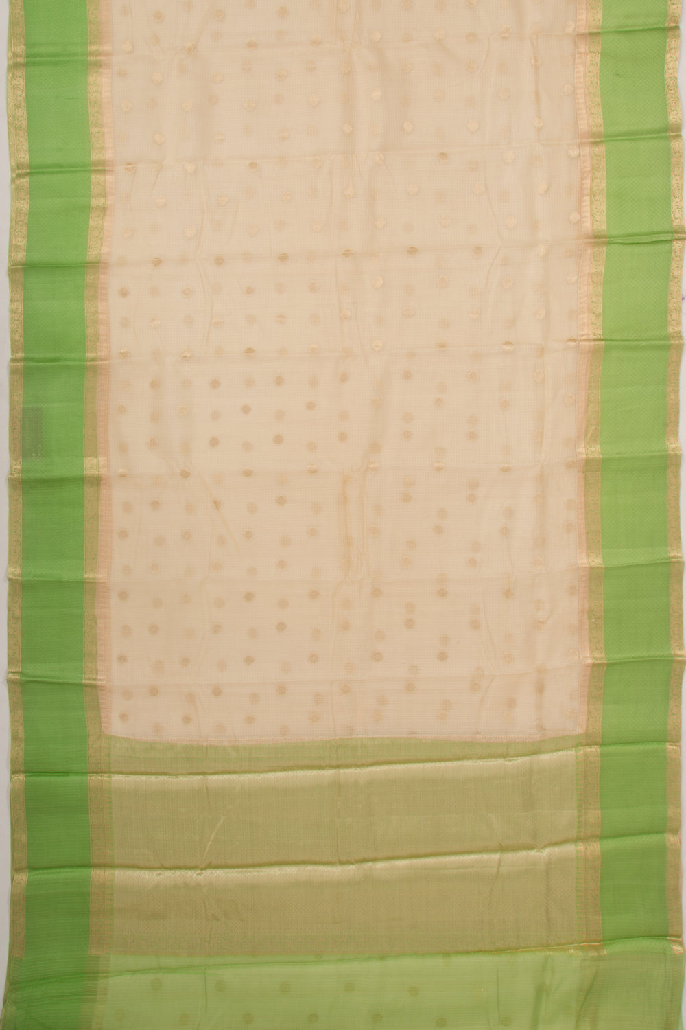 Kota Soft Silk Butta Cream Saree