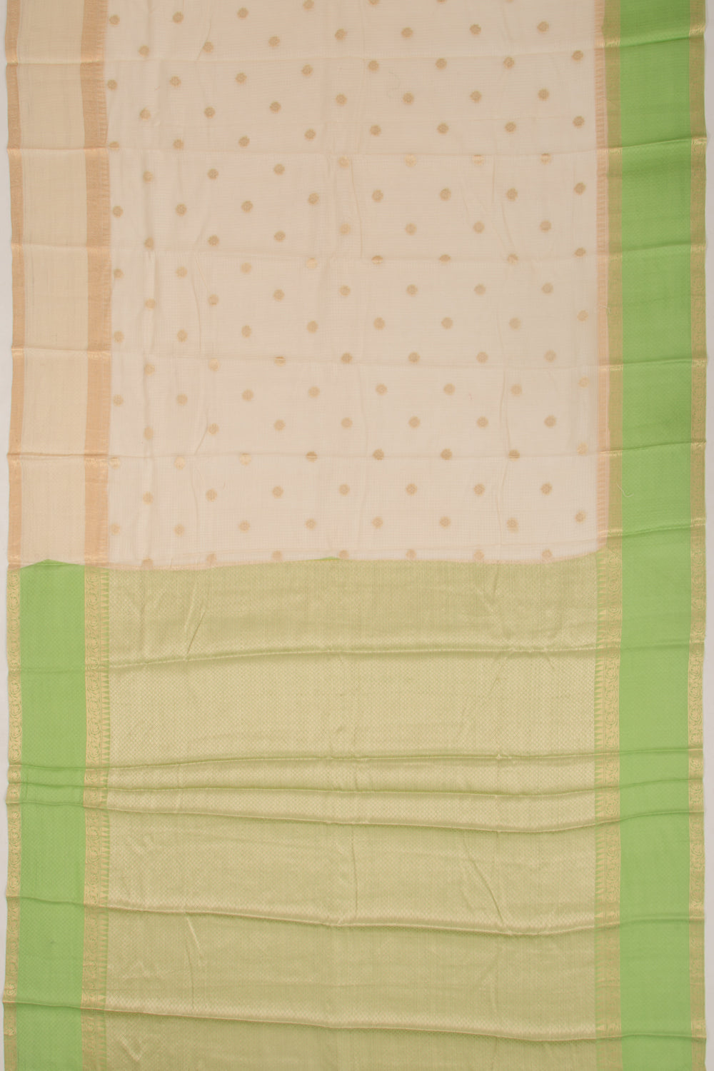 Kota Soft Silk Butta Cream Saree
