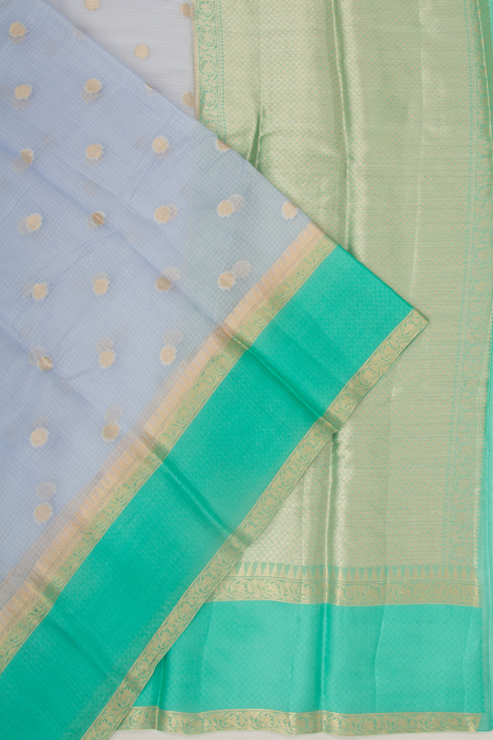 Kota Soft Silk Butta Pastel Blue Saree