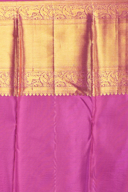 Kanchipuram Silk Brocade Yellow Saree