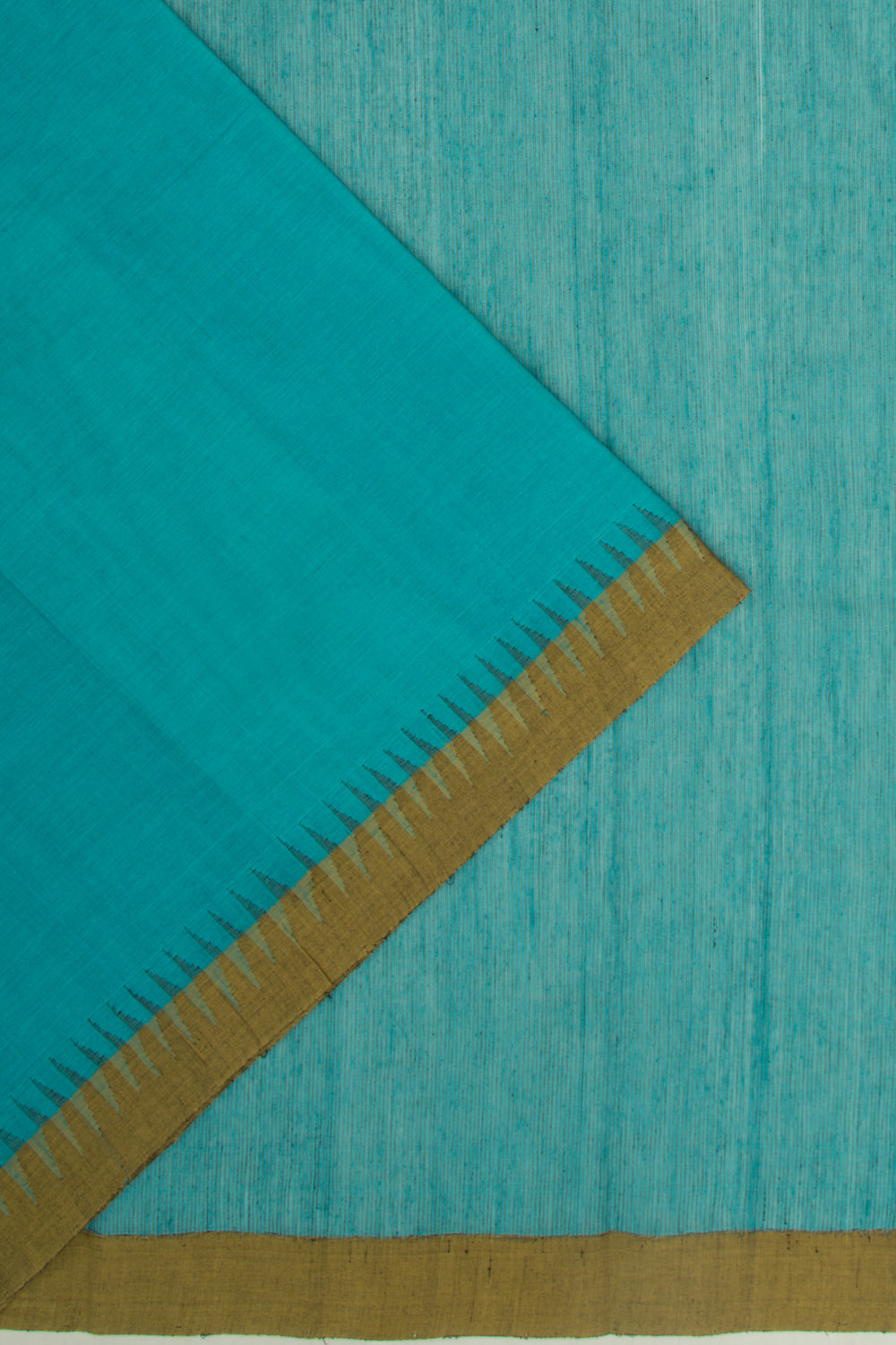 Ponduru Handspun Cotton Plain Blue Saree