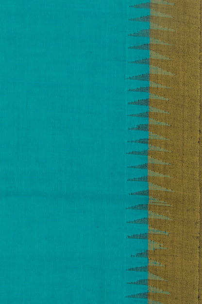 Ponduru Handspun Cotton Plain Blue Saree
