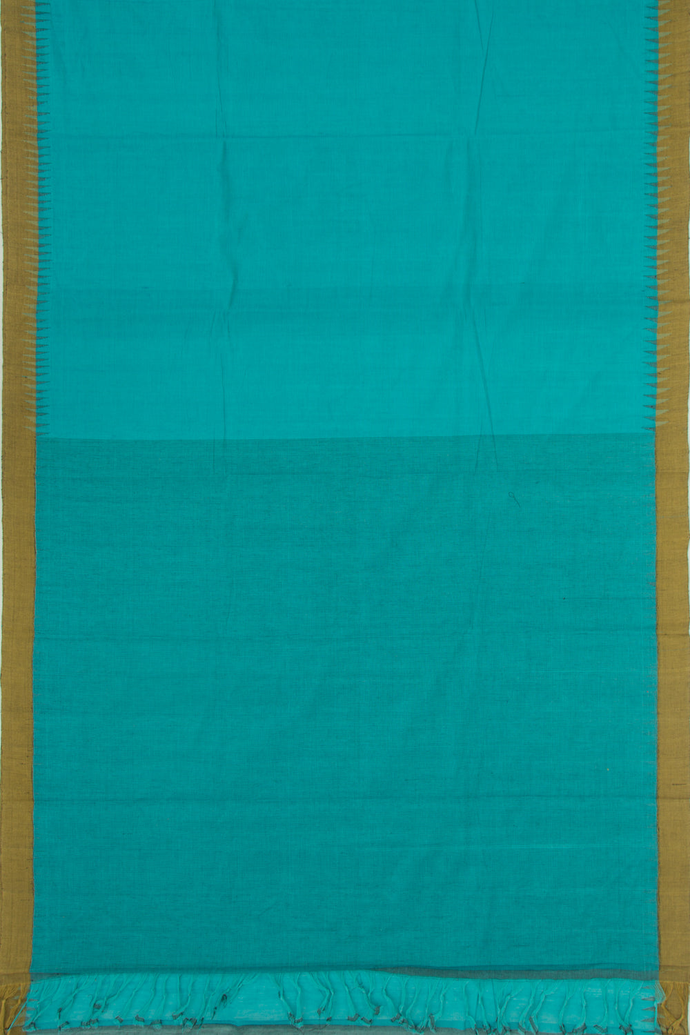 Ponduru Handspun Cotton Plain Blue Saree