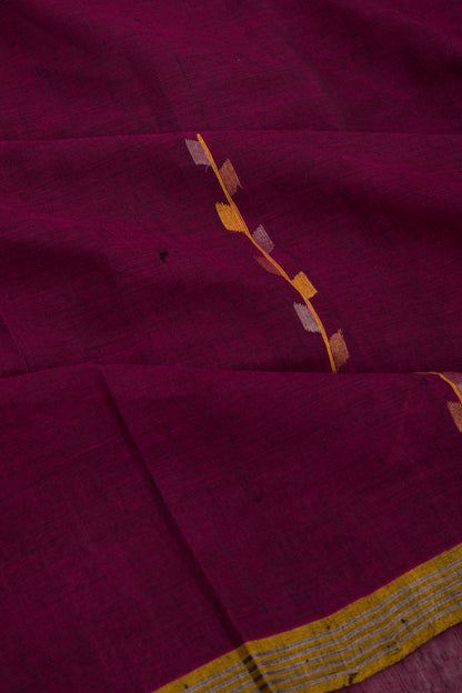 Ponduru Handspun Cotton Plain Purple Saree